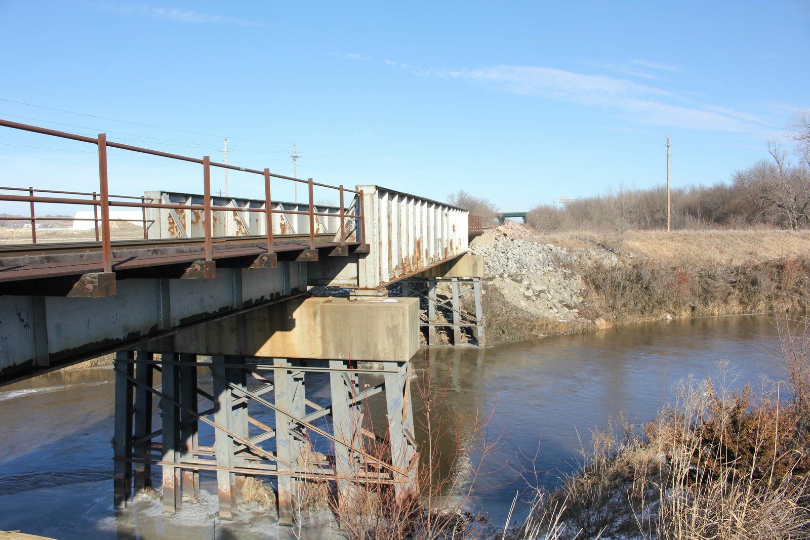 Looking north